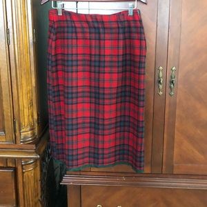 Vintage Pendleton Plaid Skirt size 12 Virgin Wool